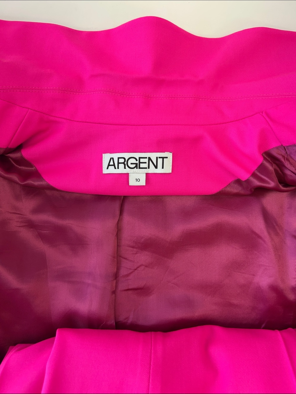 ARGENT Supermajority Hot Pink Seasonless Wool Blazer NWOT and Trouser NWT - Picture 13 of 13